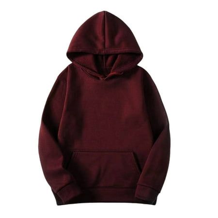 Maroon Plain Hoodie