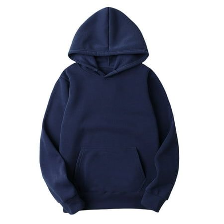 Navy Blue Plain Hoodie