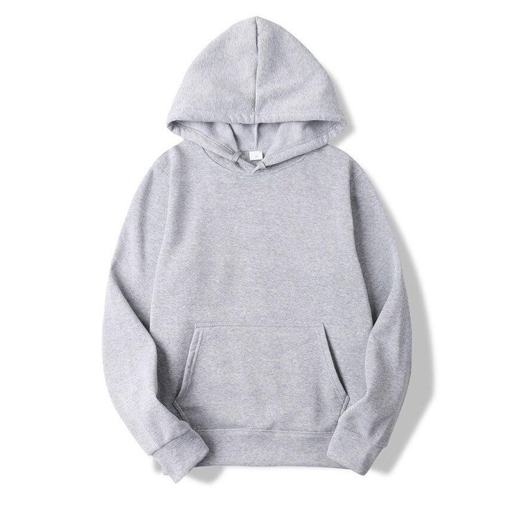 Grey Plain Hoodie