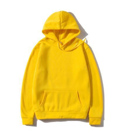 Yellow Plain Hoodie